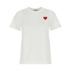 COMME DES GARCONS PLAY Heart Logo T-Shirt Men WHITE T-Shirts